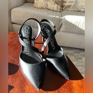 Calvin Klein Black Strappy Heels